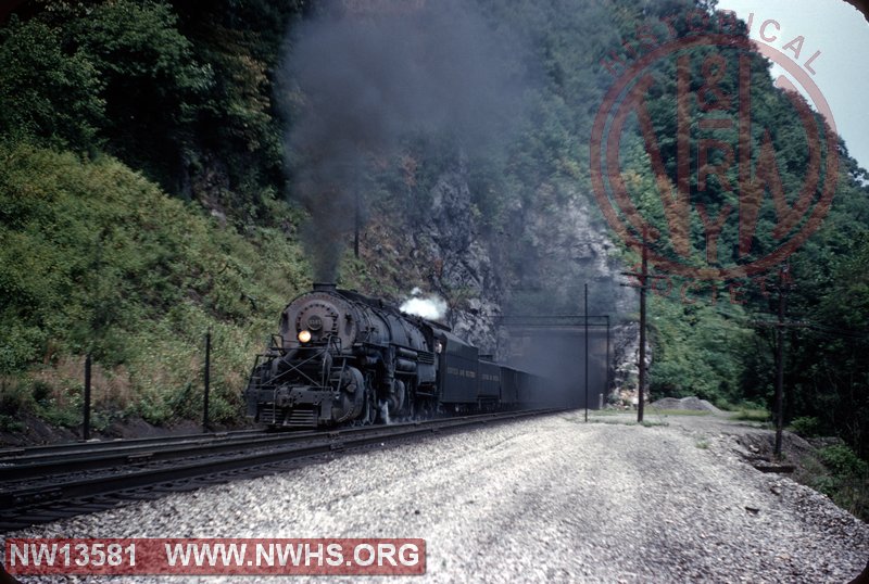 N&W Y6a 2161 with eastbound at 2nd Eggleston Tunnel