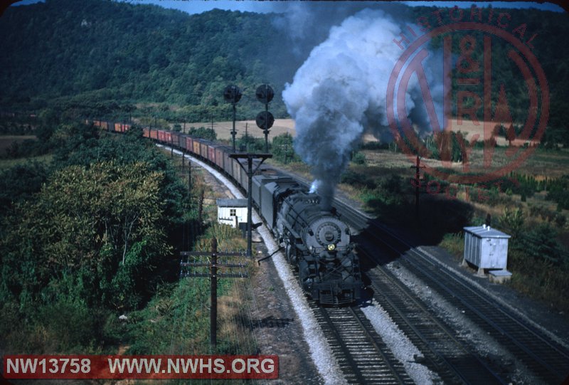 N&W Y6 2152 eastbound at Elliston, VA