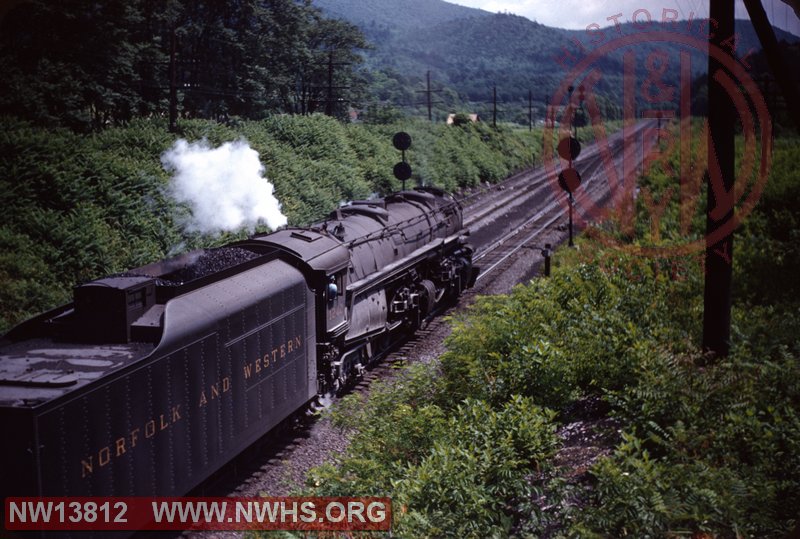 N&W A 1242 eastbound at Blue Ridge, VA