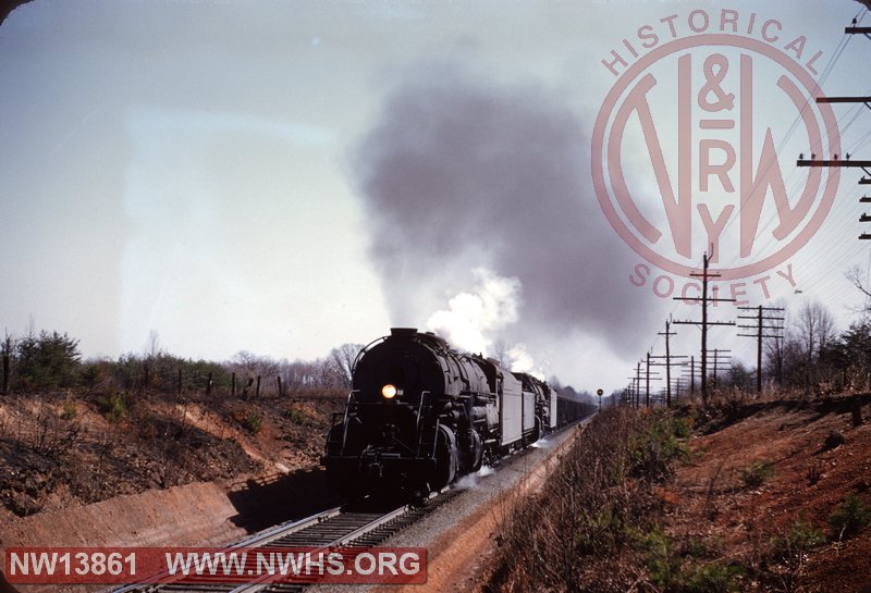 N&W Y6 2142 westbound near Tuggle, VA