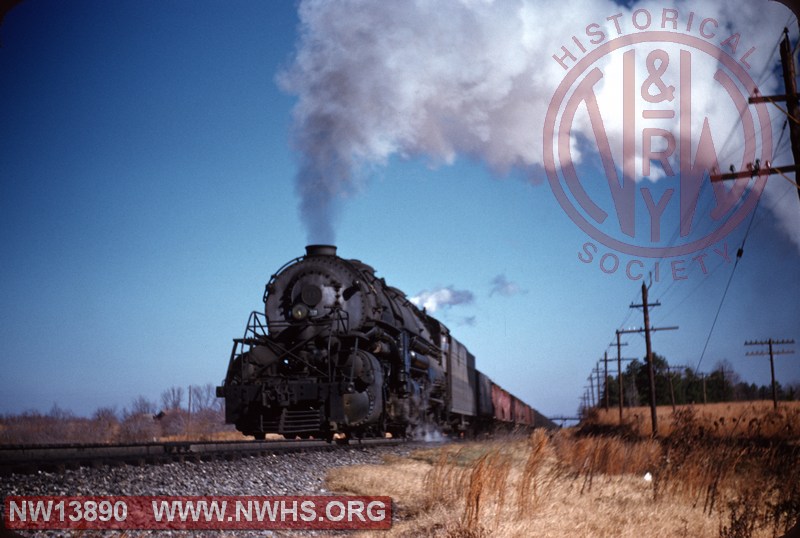 N&W Y6 2137 westbound at MP B3, Burkeville, VA