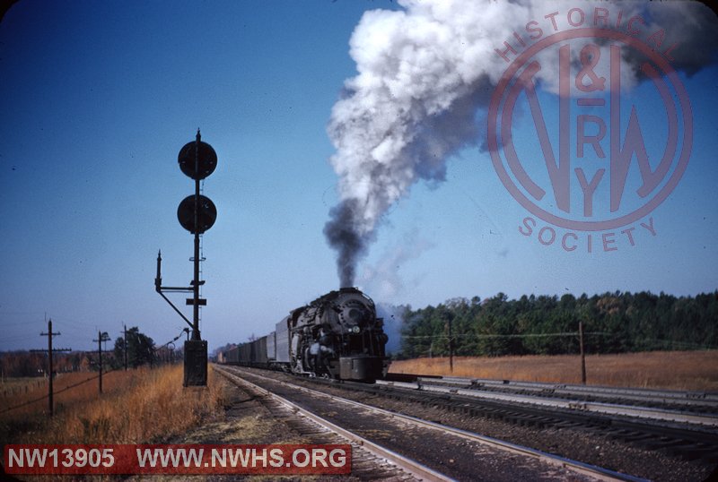 N&W A 1221 eastbound at Crewe, VA