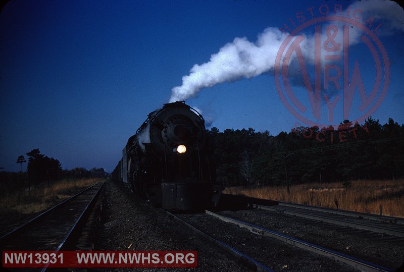 N&W A 1221 eastbound at Crewe, VA