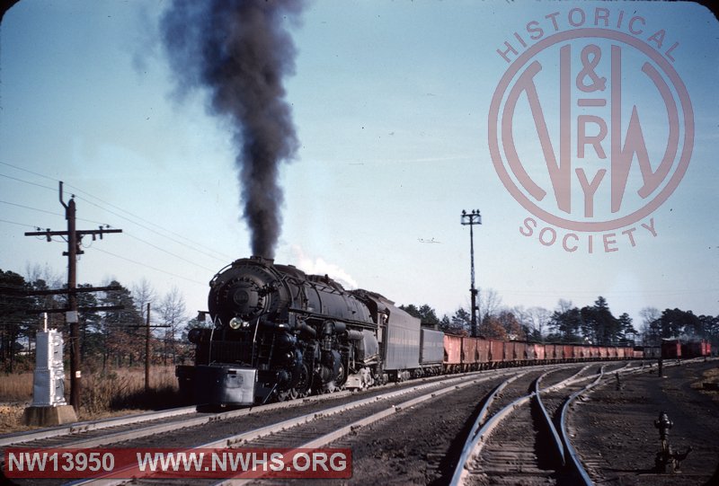 N&W A 1233 westbound at Crewe, Va