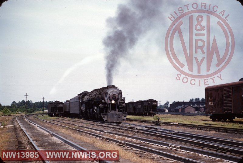 N&W A 1233 with #84 at Crewe, VA