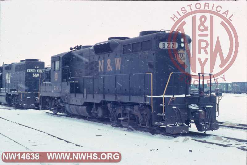 N&W GP9 #822 at Moberly MO