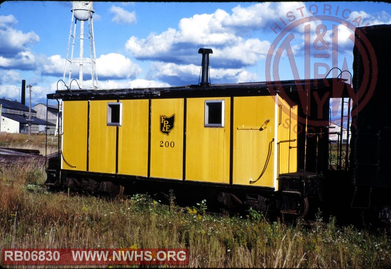 Fairport, Painesville & Eastern Railway caboose #200 at Fairport Harbor, OH.