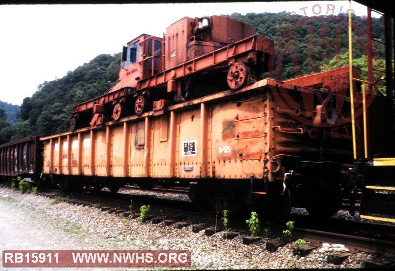 N&W Class G55a Gondola, Crossties Loading #590900 at Naugatuck, WV