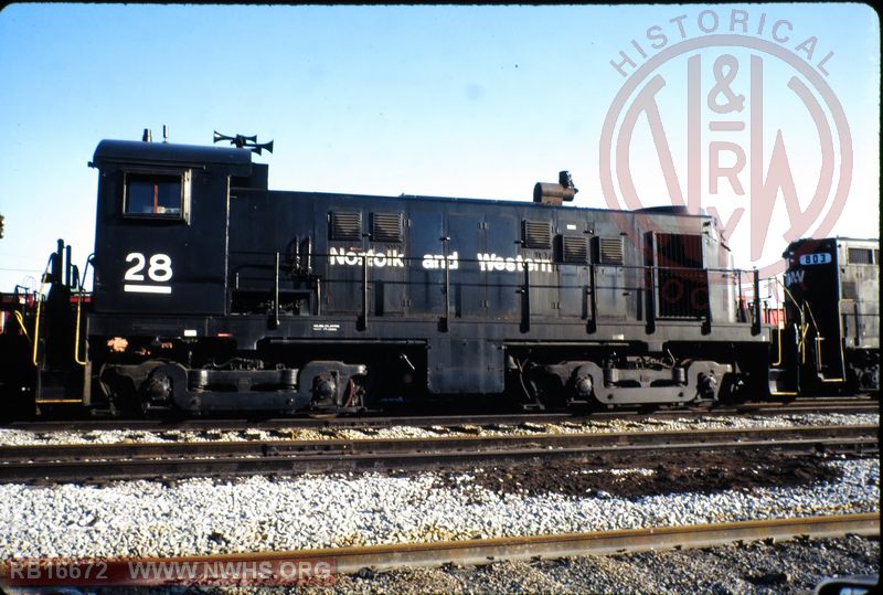 N&W ALCO T-6 #28 at Bellevue, OH