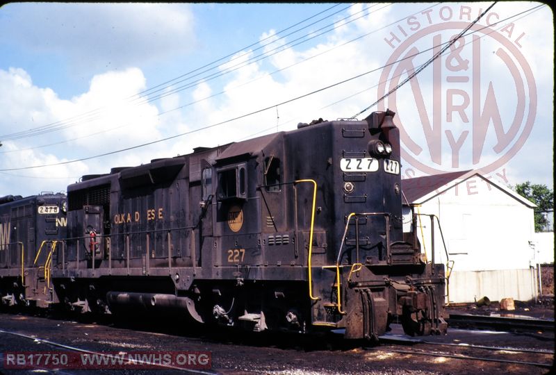 N&W EMD GP35 #227 at Oakwood, WV