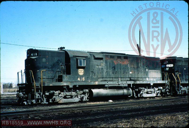 N&W ALCO C-420 #418 at Conneaut, OH