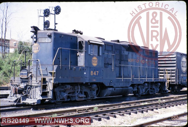 N&W EMD GP9 #847 at Lynchburg, VA