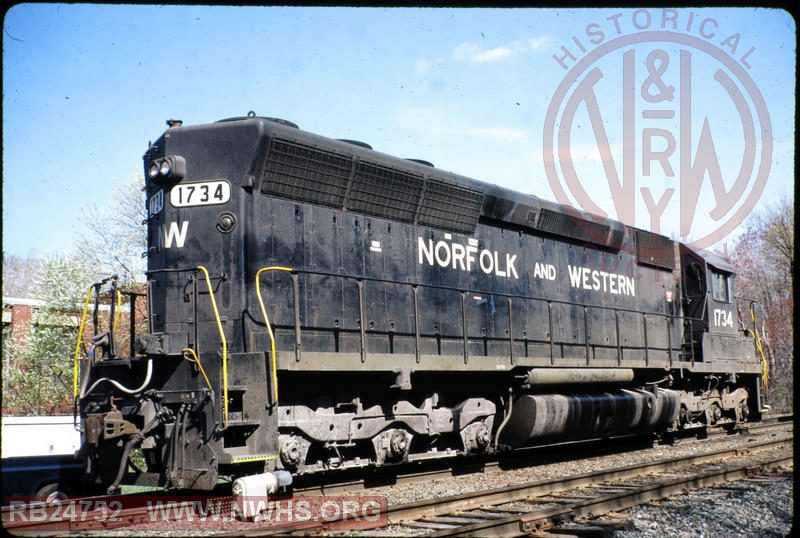 N&W EMD SD45 #1734 at Gardner, MA