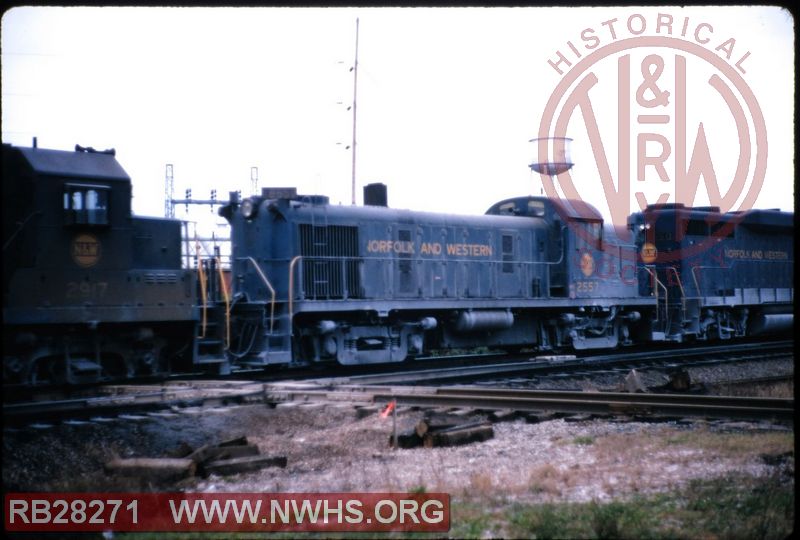 N&W ALCO RS-3 #2557 at Bellevue, OH