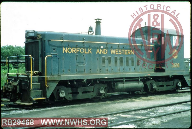 N&W EMD SW8 #3126 at Decatur, IL