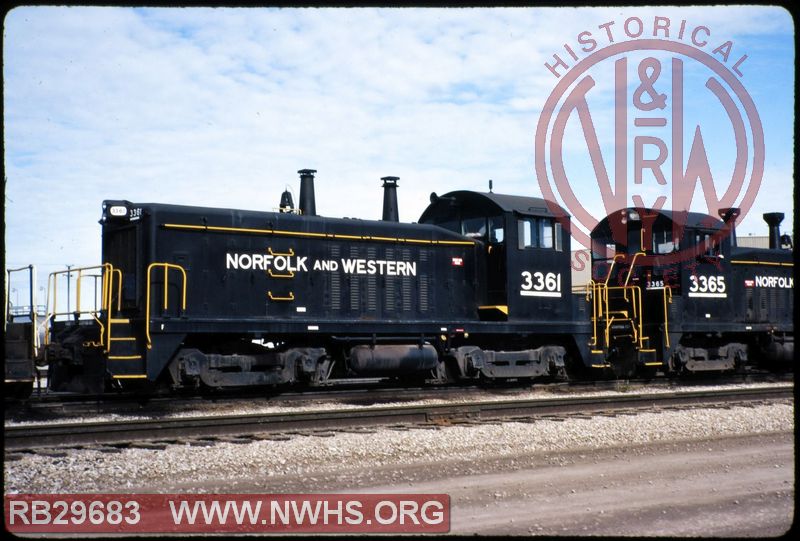 N&W EMD SW7 #3361 at Bellevue, OH