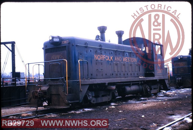 N&W EMD SW9 #3367 at Bellevue, OH