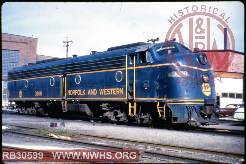 N&W EMD E8A #3808 at Decatur, IL