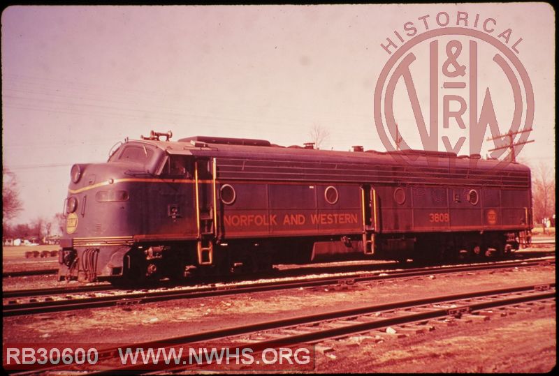 N&W EMD E8A #3808 at Decatur, IL