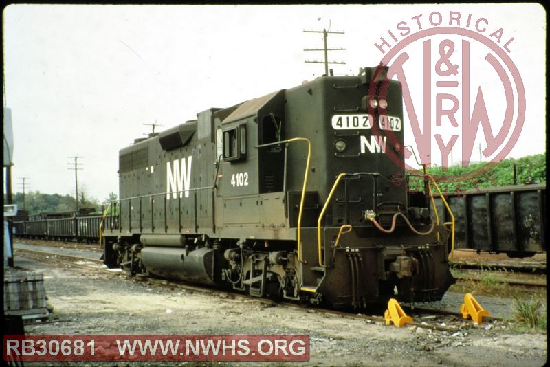 N&W EMD GP38AC #4102 at Winston-Salem, NC