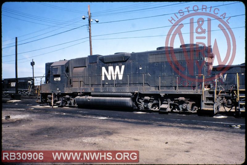 N&W EMD GP38AC #4118 at Norfolk, VA