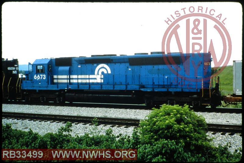 N&W EMD SDP45 #6673 at Chillicothe, OH