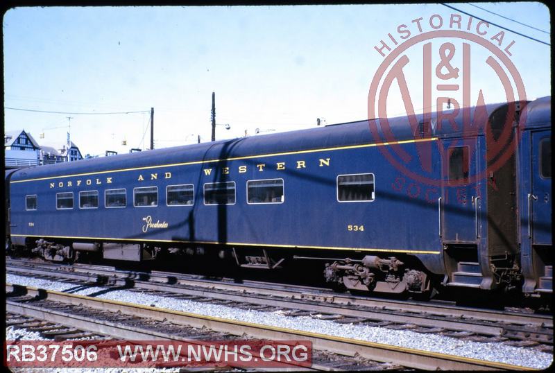 N&W P3 coach #534 at Roanoke, VA