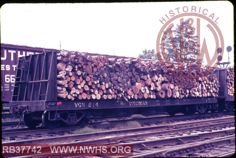 Virginian pulpwood flat car class PW-2 #814