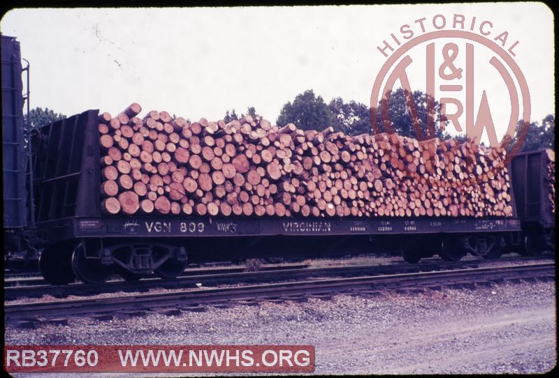 Virginian pulpwood flat car class PW-2 #809