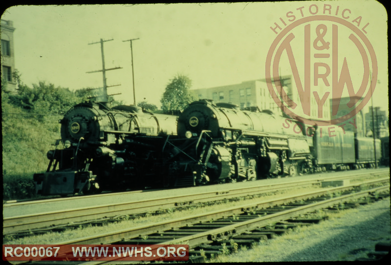 N&W Class Y6b #2174 and Class A #1240 at Bluefield, WV