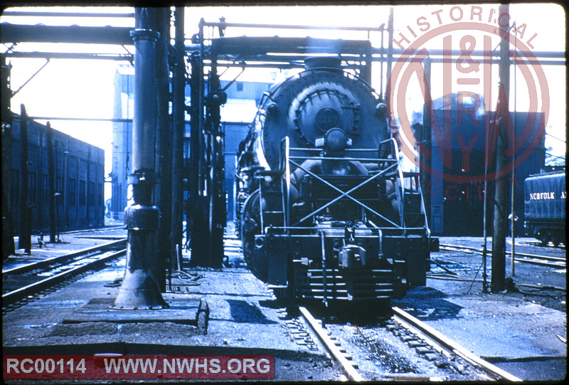 N&W Class Y parked in the wash rack at Shaffers Crossing.