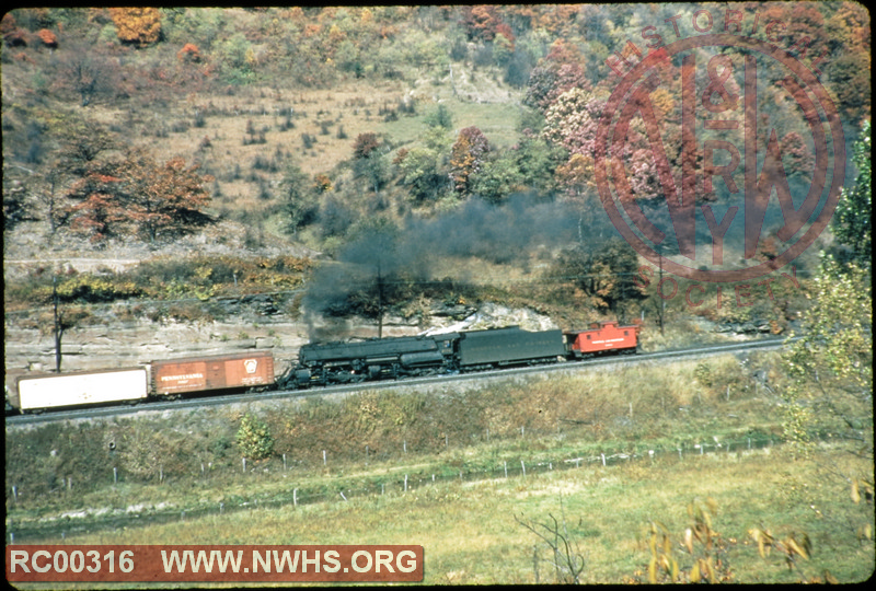 N&W Class Y pushing w/caboose trailing