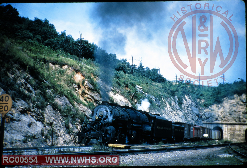 N&W Class Y6 #2125 leaving Montgomery Tunnel