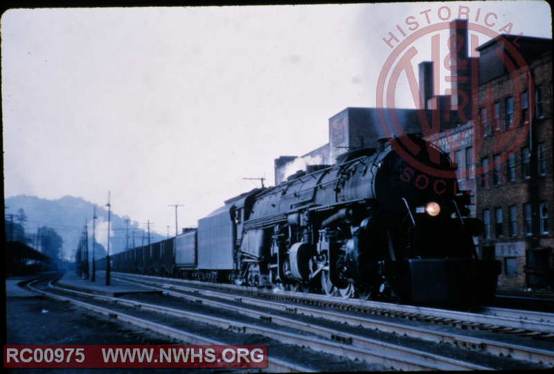 N&W Class A #1211 departing Williamson westbound