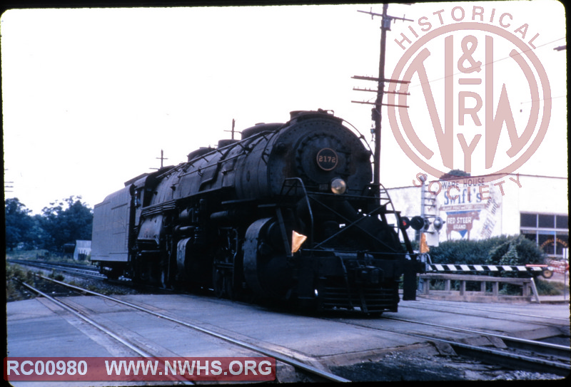 N&W Class Y6b #2172 pusher at Cambria crossing Christiansburg VA.