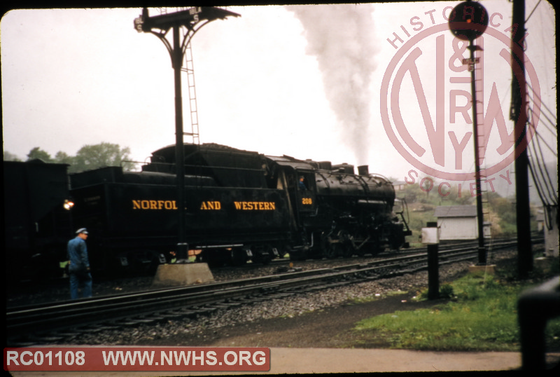 N&W Class S1a #208 looking sharp on the main line.